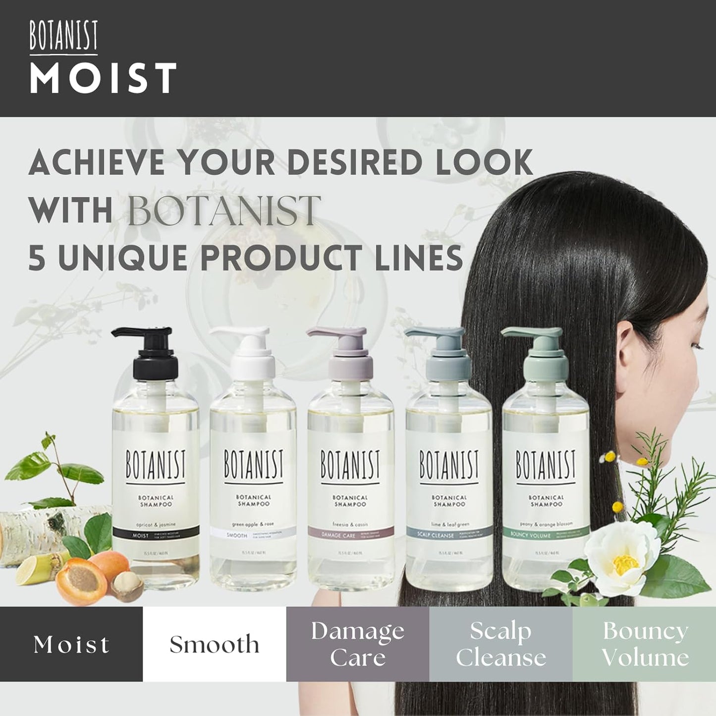 Hydrating Shampoo for Men and Women with Curly Hair, Enriched with Collagen, Jojoba Oil Extract, and Keratin, Paraben and Sulfate Free, 15.5 Fl Oz, Apricot and Jasmine Scent, Includes Pump, Pack of 2