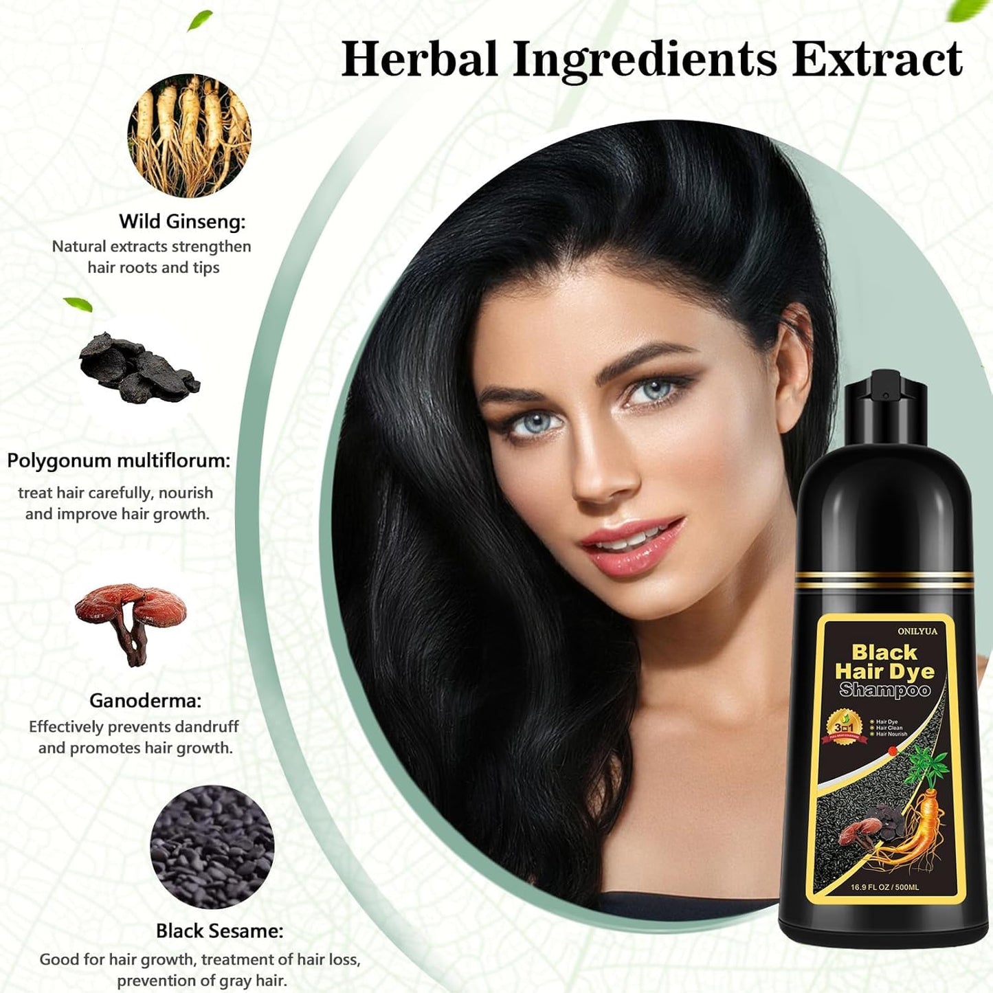 Say goodbye to gray hair in minutes! 💁‍♀️✨ Try our Instant Black Hair Shampoo - the ultimate 3-in-1 solution for vibrant color and easy application! 🖤 #HairGoals #GrayHairNoMore