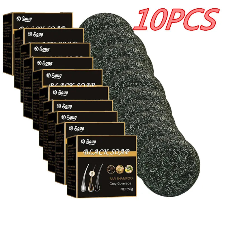 Say goodbye to gray hair with our Black Polygonum Multiflorum Shampoo Bar! 🌟✨ Perfect for a natural dye and nourished locks! #HairCare #GrayHairSolution