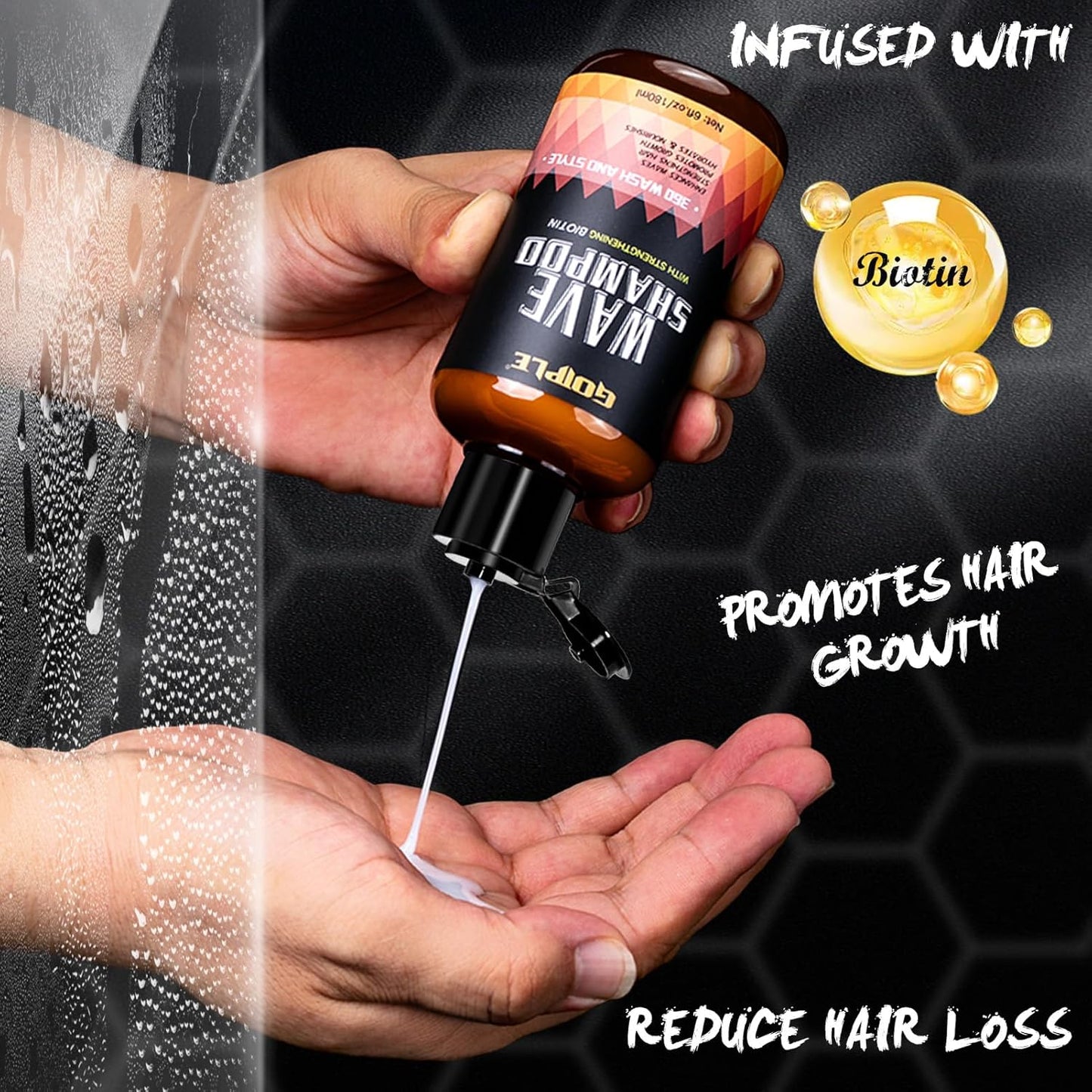 Waves Pomade 360 Waves Hydrating Shampoo Set for Black Men - Strengthens Hair and Promotes Growth