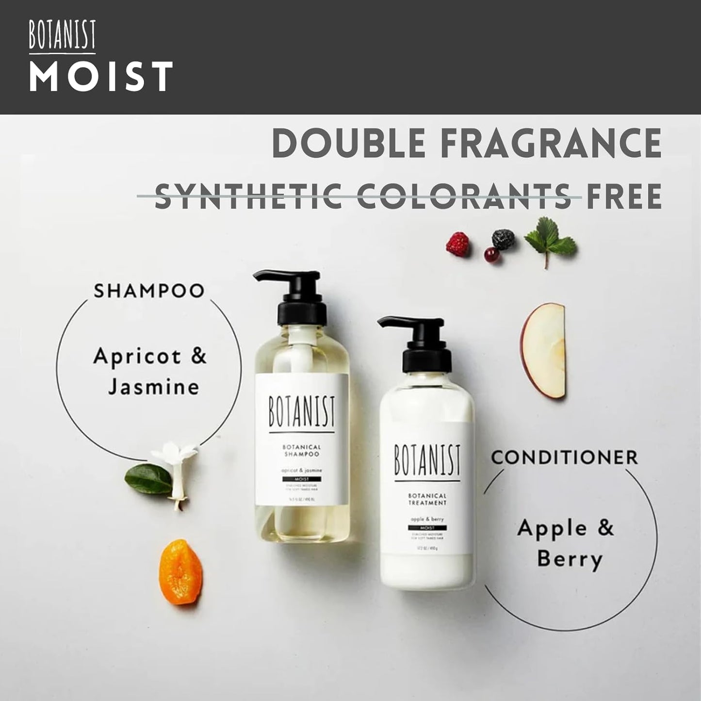 Hydrating Shampoo for Men and Women with Curly Hair, Enriched with Collagen, Jojoba Oil Extract, and Keratin, Paraben and Sulfate Free, 15.5 Fl Oz, Apricot and Jasmine Scent, Includes Pump, Pack of 2