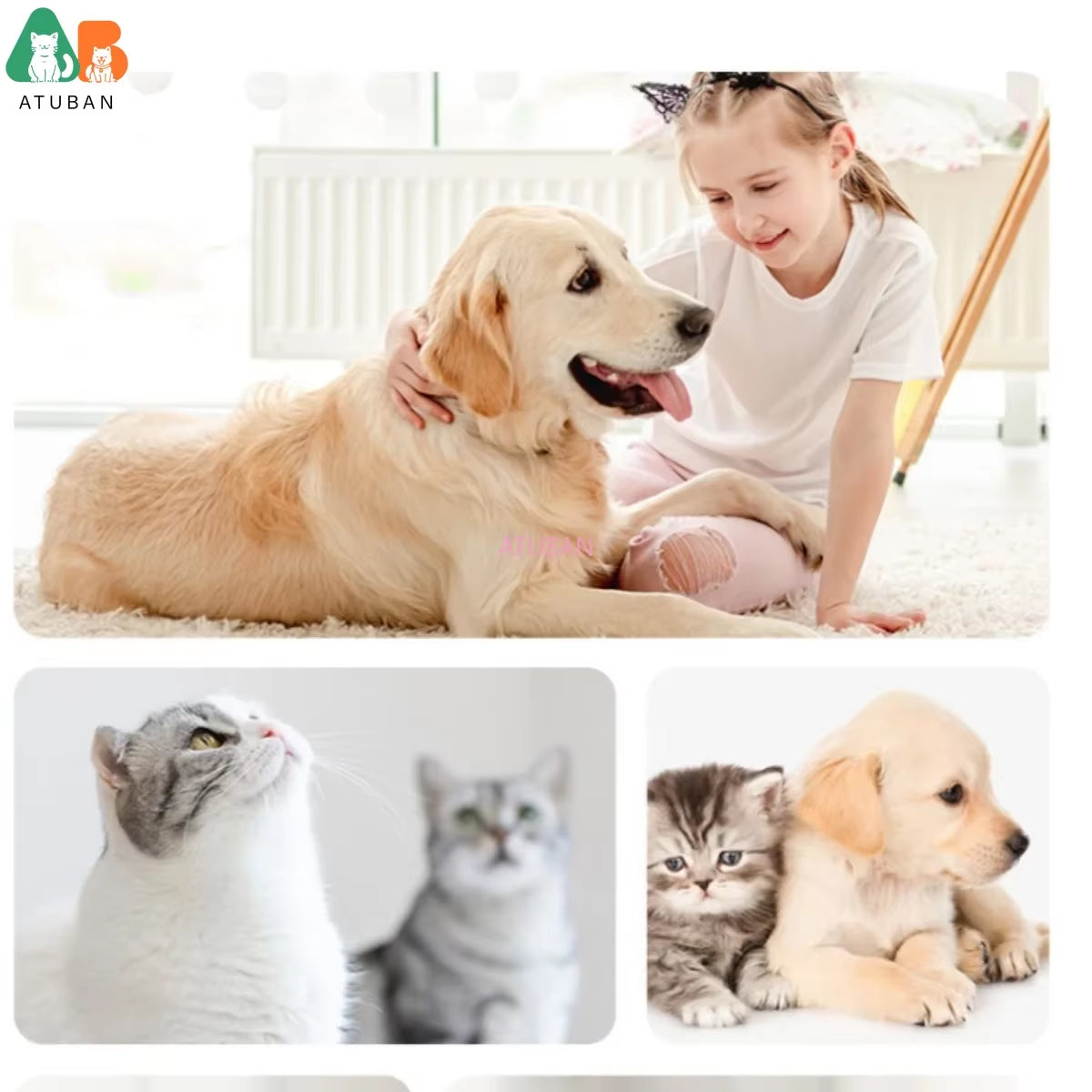 ATUBAN Hypoallergenic Dog Shampoo and Conditioner with Probiotics, Royal Lavender Scent for Odor Control