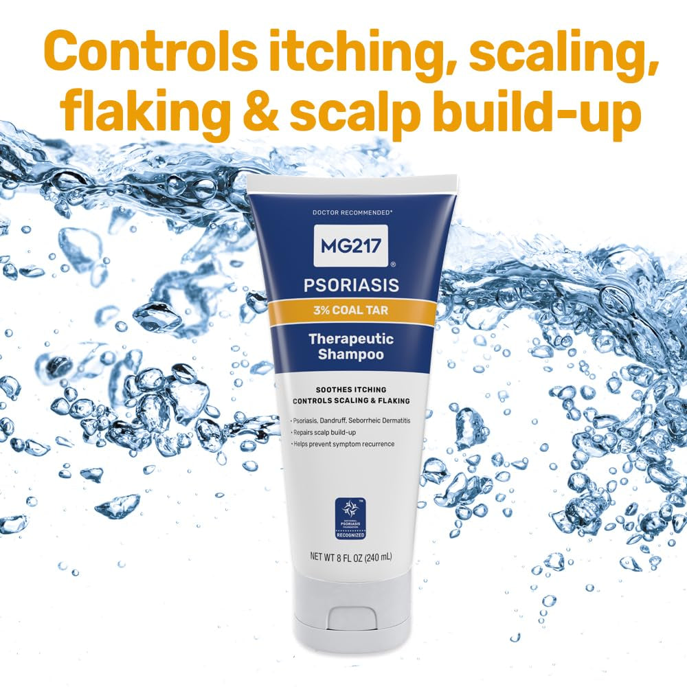 Say goodbye to psoriasis discomfort! Our 3% Coal Tar Shampoo & Conditioner tackles itching, scaling, and flaking for a healthier scalp. 🌟🧴 #PsoriasisRelief #HealthyScalp