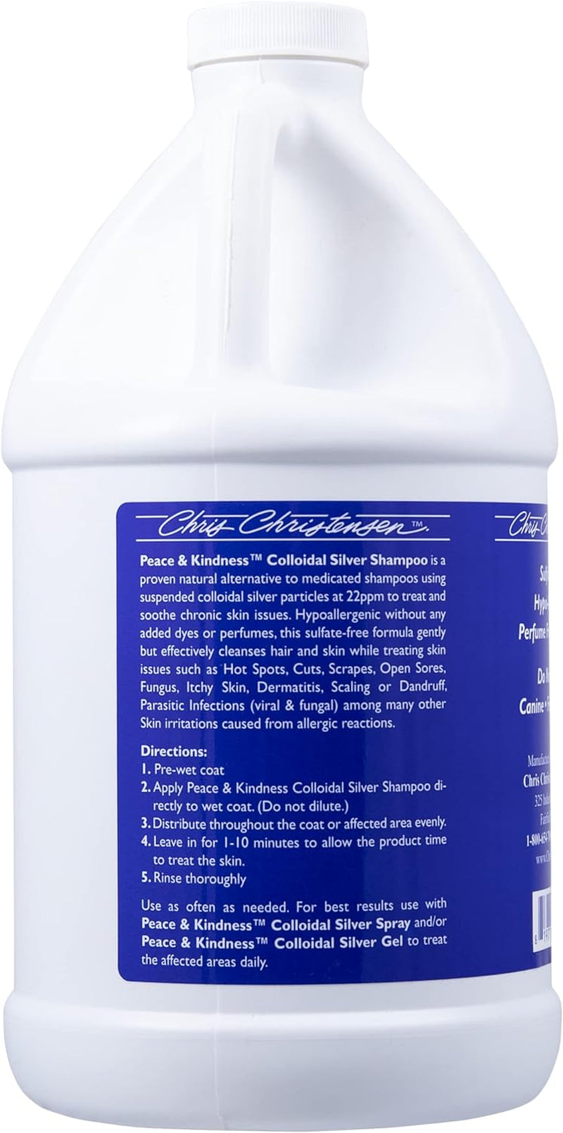 Professional Dog Shampoo - Peace & Kindness Formula for Skin Issues with Colloidal Silver - 64 Oz.