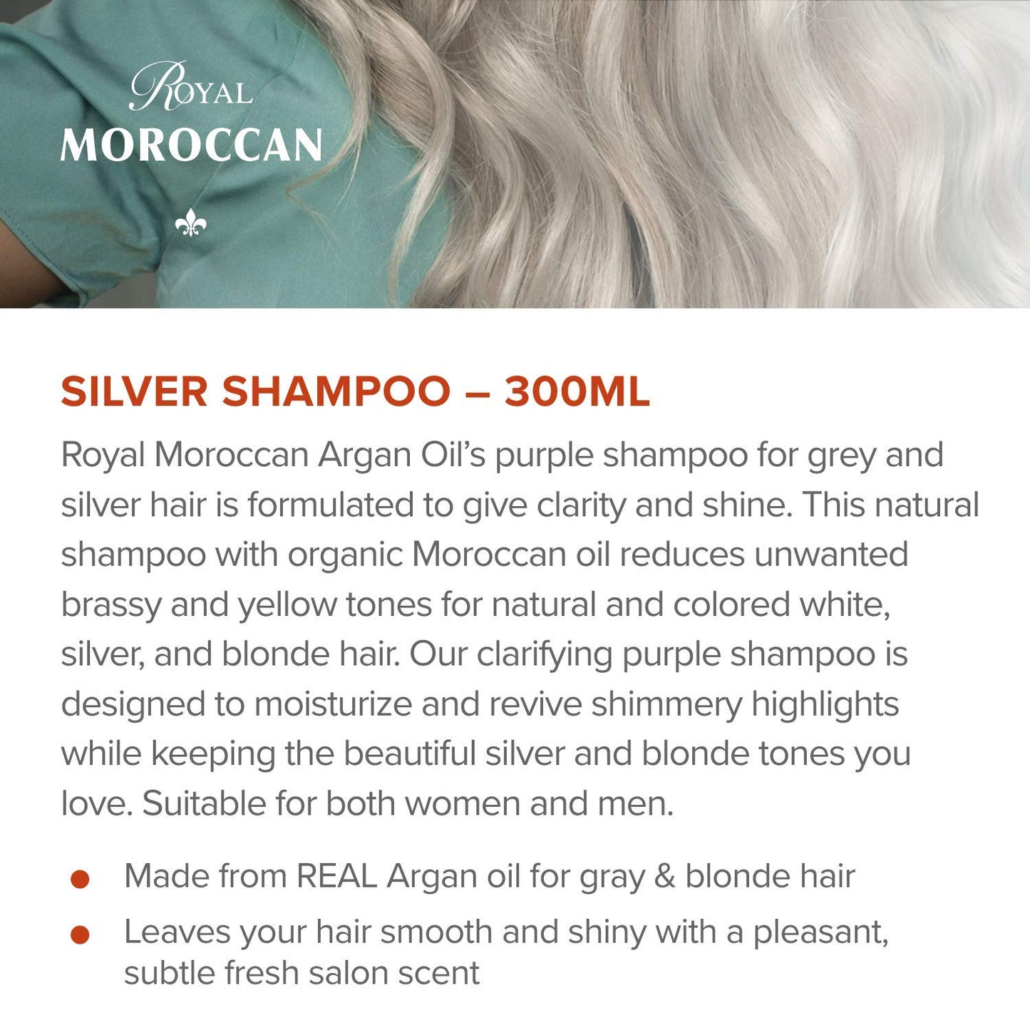 Transform Your Hair with the Best Silver Shampoo! 💜✨ 300ml of Anti-Yellow Magic for Blondes & Grays! Paraben-Free & Infused with Argan Oil! #HairGoals #SilverShampoo