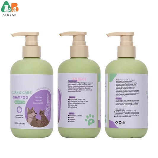 ATUBAN Hypoallergenic Dog Shampoo and Conditioner with Probiotics, Royal Lavender Scent for Odor Control