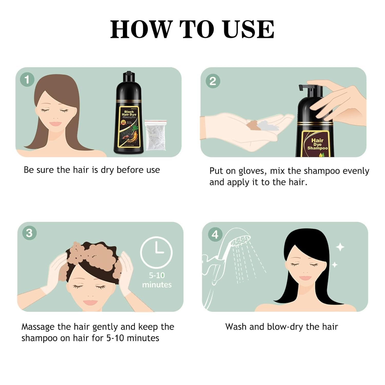 Say goodbye to gray hair in minutes! 💁‍♀️✨ Try our Instant Black Hair Shampoo - the ultimate 3-in-1 solution for vibrant color and easy application! 🖤 #HairGoals #GrayHairNoMore